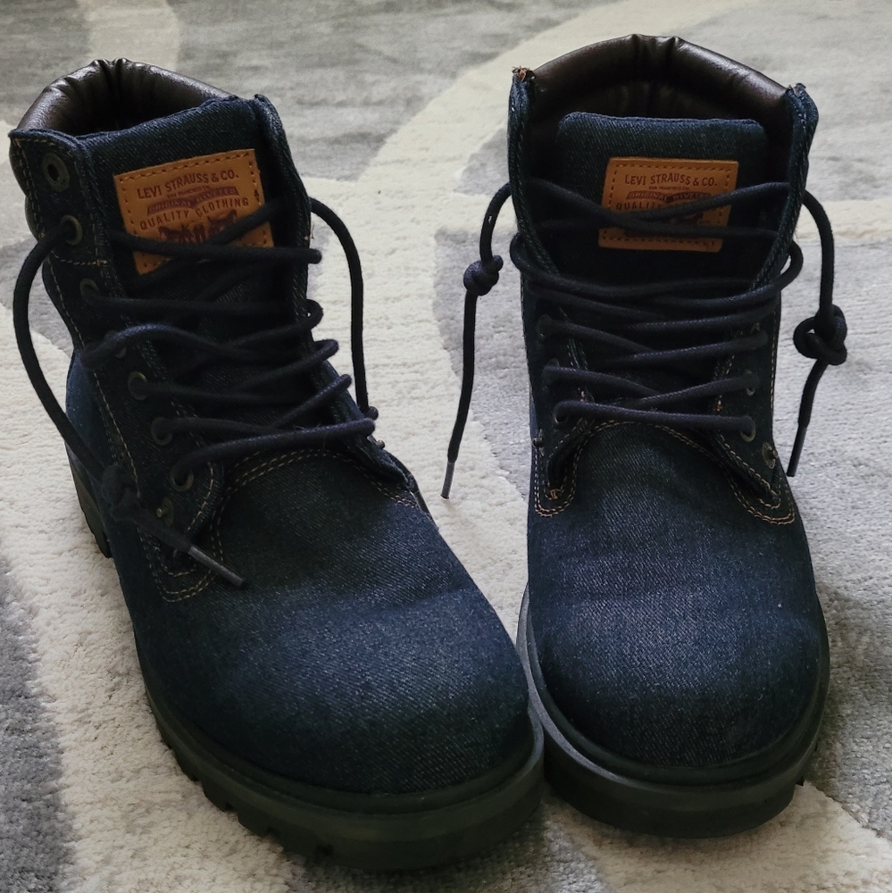 LEVI'S Denim Boots Comfort Insole Blue